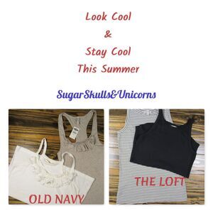 LOFT & OLD NAVY Tank Top Bundle – Set of 4 – Size Small and Medium